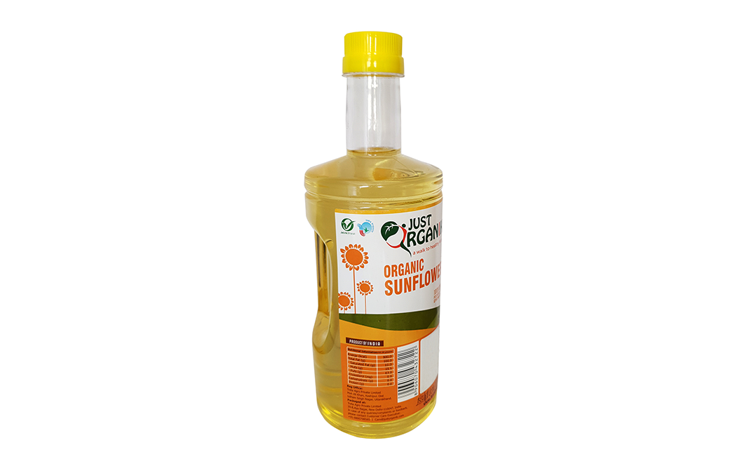 Just Organik Organic Sunflower Oil    Plastic Bottle  1 litre
